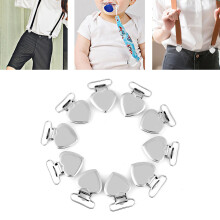 Package of 10 Metal Heart Shape Clips for Pacifier Holders DIY & Home Crafts