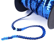 6mm Blue Sequins Trim - 100 Yards for Crafting Sewing & Embellishment