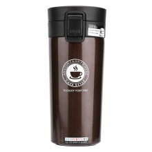 Tazza da viaggio portatile con bicchiere termico in acciaio inossidabile, isolamento sottovuoto a doppia parete per bevande calde e fredde, chiusura