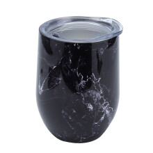 Resemugg, elegant rostfri stålmugg med marmortryck, vakuummugg håller vätskan varm eller kall i 68 timmar, brett användningsområde för kontor,