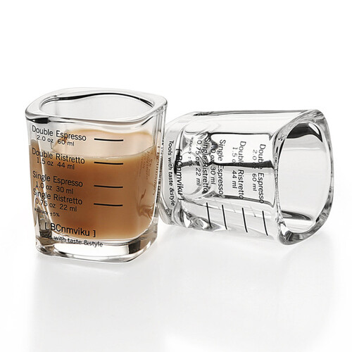 Precision Kitchen Companion, Ποτήρια Espresso, Δοσομετρικά Κύπελλα από Γυαλί, Γυάλινο Υλικό Βαριάς 1
