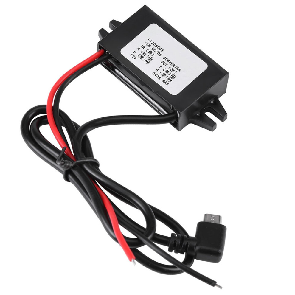 Durable 12V To 5V 3A Micro Usb Converter Shockproof & Waterproof 8751362901895