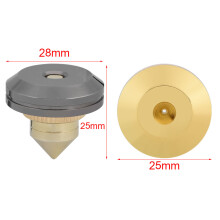 4 Pcs Gold Copper Speaker Isolation Spikes 28x25mm with Balance Nut
