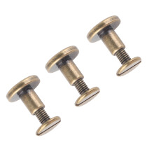 20pcs Copper Brass Fasteners Flat Head Nails Rivets Leather Cap 8mm