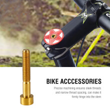 Gold Titanium Bike Headset Stem Bolts M6-35mm for Ultimate Durability