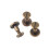 20pcs Copper Brass Fasteners Flat Head Nails Rivets Leather Cap 8mm 15