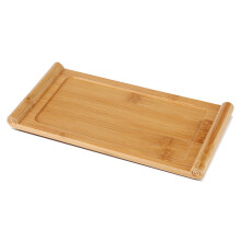 Bambus-Teetablett mit erhöhter Kante, 26,5x12,9 cm, natürliches Bambushilfsmittel
