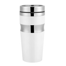 Copo térmico com tampa de canudo, fácil de usar, com acabamento polido e cor pura, design simples, resistente a impactos, ideal para atividades ao