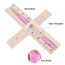 15 Minute Sauna Wall Mount Sand Timer Wooden Hourglass Pink Sands