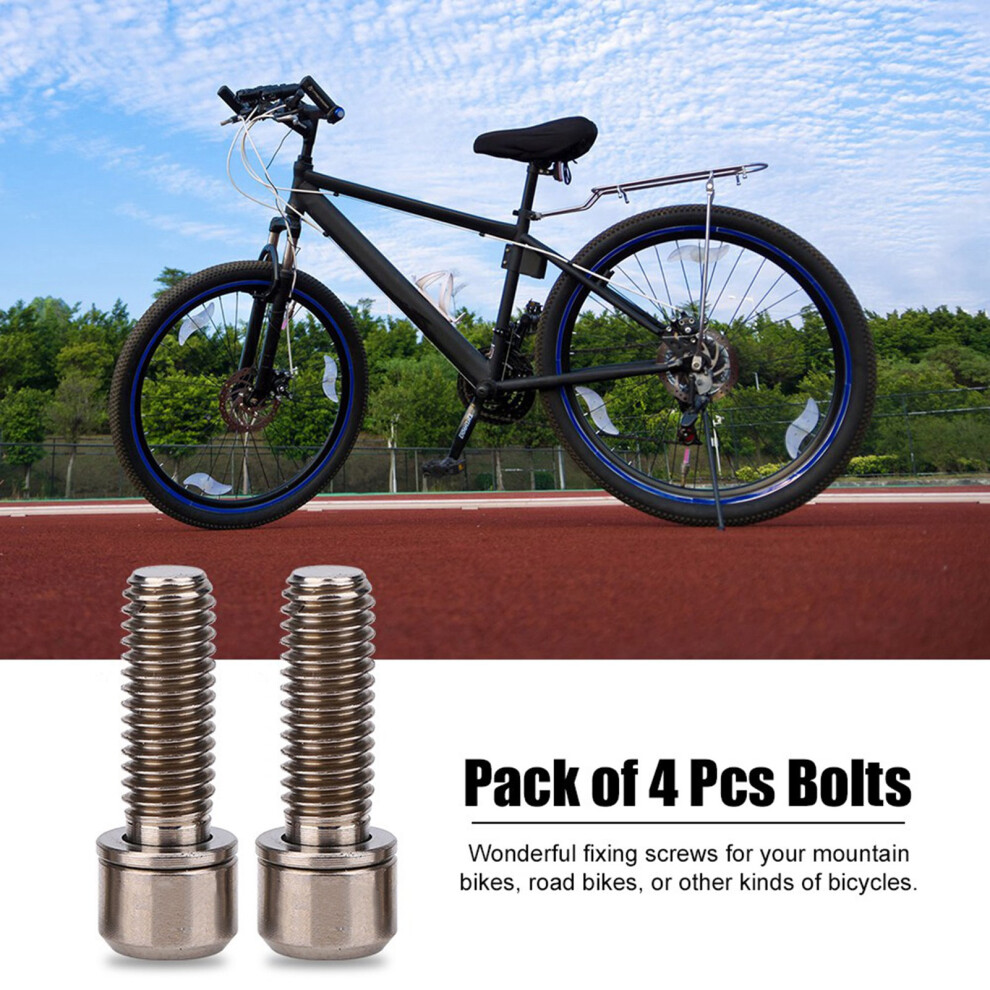 4Pcs Titanium M6x18mm Bike Disc Brake Clamp Bolts Rust-Resistant Fixing Screws 8731362903532