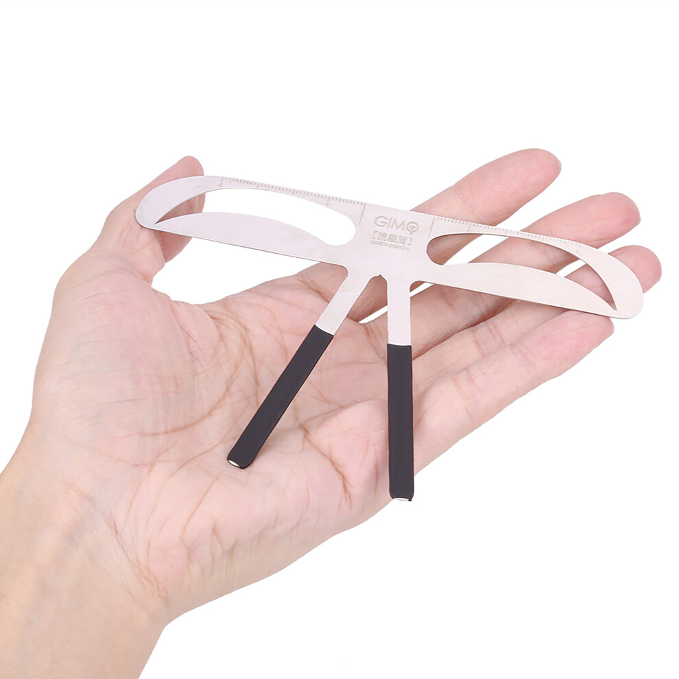 Permanent Eyebrow Ruler Stainless Steel 14*8cm Shape Stencil