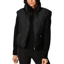 Cicy Bell Chaqueta acolchada para mujer con mangas desmontables Negro M