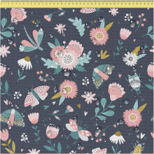 Bugs Print Waterproof Oxford Fabric - 600D Polyester for Outdoor Upholstery, Cushions, Bags & Covers 160x100cm