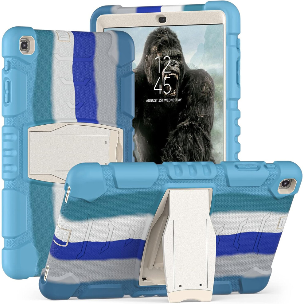Heavy-Duty Case For Samsung Tab A7 Lite - Shockproof Rugged Cover With Built-In Kickstand For Full Body Drop Protection Blue 5906792649487