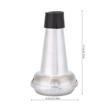 Aluminum Alloy Rubber Trumpet Mute Brass Accessory for Practice & Performance