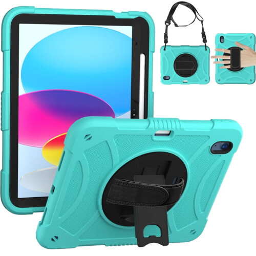 Étui pour Samsung Tab A8 2021 Coque avec Support Antichoc Vert