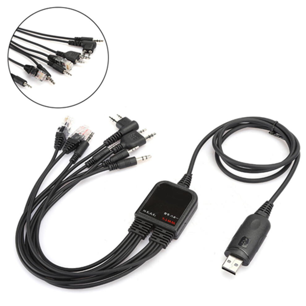 8 In 1 Usb Programming Cable For Radio Compatible With Kenwood Tyt Motorola* 7901362904759