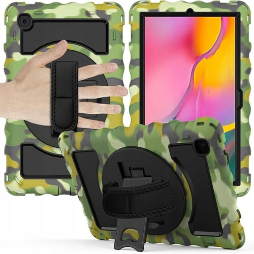Housse pour Samsung Tab 10.4" avec Support et Poignée Robuste Motif Camouflage 2