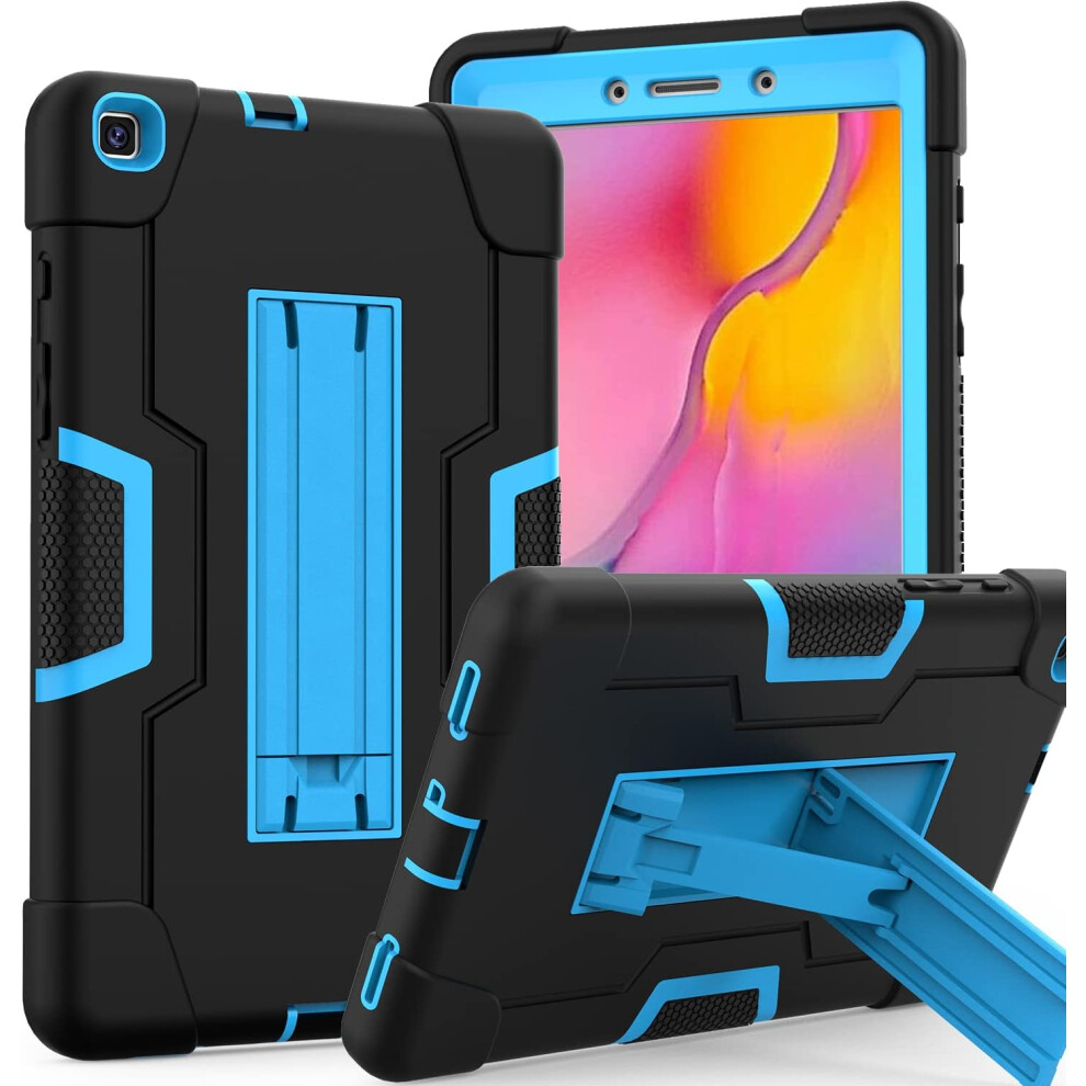 Rugged Case For Samsung Galaxy Tab A 8.4 - Heavy-Duty Shockproof Cover With Kickstand For 2020 Model T307 In Black And Blue Blue,Black 5906792642822