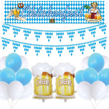 Baner Flagi Balony Piwo Oktoberfest Browar Zestaw Girlanda Dekoracja