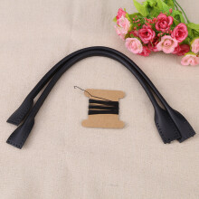 2 Pieces Genuine Leather Bag Straps Black for DIY Hand Accessories & Crafting