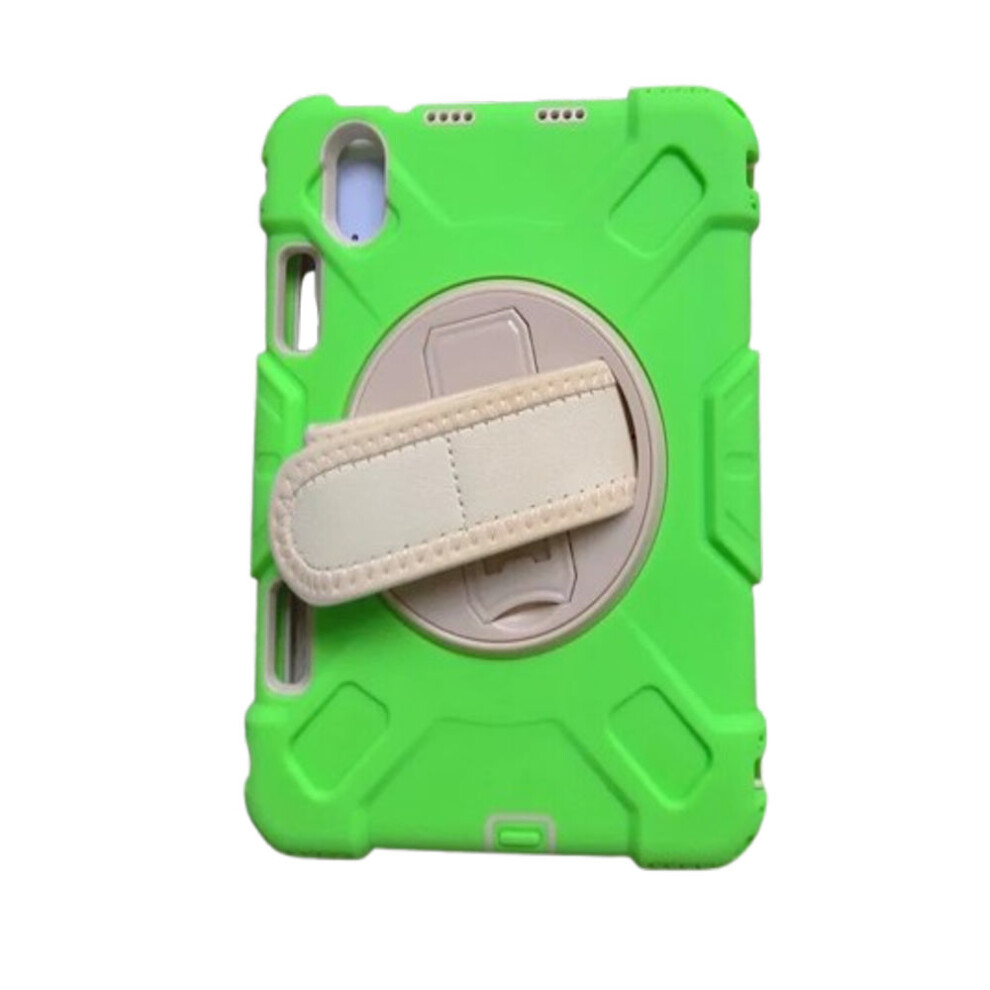 Protective Case For Ipad Mini 6 - Shockproof 8.3-Inch Cover With Rotating Kickstand And Shoulder Strap Green 5906792642044