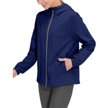 Mapamyumco Chaqueta ligera con capucha, estilo azul marino, talla S