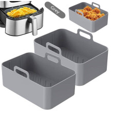Fodere in silicone riutilizzabili per friggitrice ad aria, materiale sano e sicuro per cucinare, cuocere al forno, arrostire, friggere o contenere