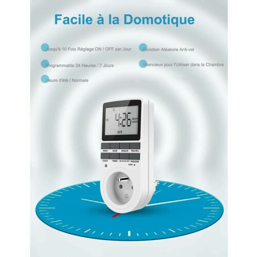 Flexible Digital Timer Switch For Appliances Up To 2900W, Programmable For Energy Conservation And Security 1