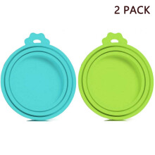 Silikon-Dosendeckel, 2er-Pack, universell passend für Tierfutterdosen, sicher und ungiftig, luftdichter Verschluss, benutzerfreundliche Griffe, blau