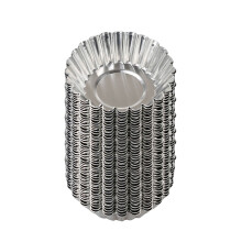 Non-stick æggetærteforme, riflede tærteforme for professionelle resultater, genanvendelig aluminiumslegering, ovnsikker op til 250 grader celsius,