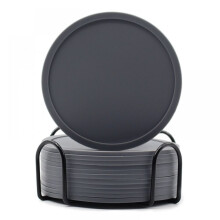 Porta-copos de silicone impermeáveis, design elegante com superfície antiderrapante de secagem rápida, isolantes térmicos, reutilizáveis e