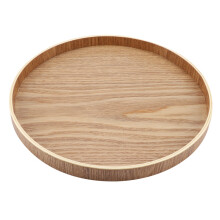 Dekoratives Holztablett zum Servieren von Snacks, Obst und Tee, Serviertablett aus Holz in Vintage-Farbe und einzigartigem Design, glatte