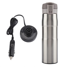 Caneca elétrica de viagem em aço inoxidável, com proteção contra queimaduras a seco e aquecimento rápido para deslocamentos diários sem