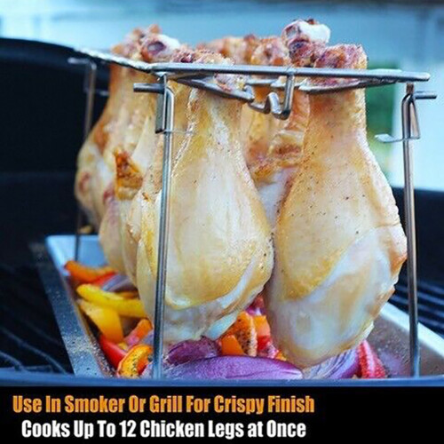 Grill Master's Delight, Ανοξείδωτη βάση για μπούτια κοτόπουλου για ομοιόμορφο ψήσιμο, 1