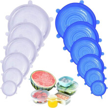 Capace elastice din silicon, capace de recipiente reutilizabile ecologice și flexibile, diverse dimensiuni, sigure pentru cuptorul cu microunde și