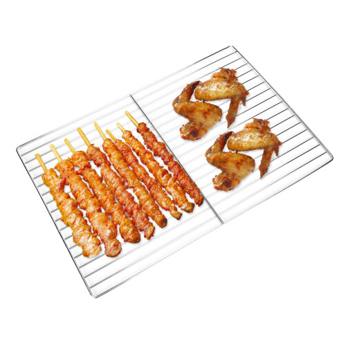 EasyCleanBarbecueMesh, Ανοξείδωτη Σχάρα Γκριλ 30x45cm, Φορητή Σύντροφος Γκριλ Ιδανική για 2