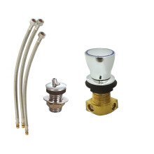 Nes Home Chrome Brass Cold-Water Bidet Mixer Set with Bidet Spout Connection