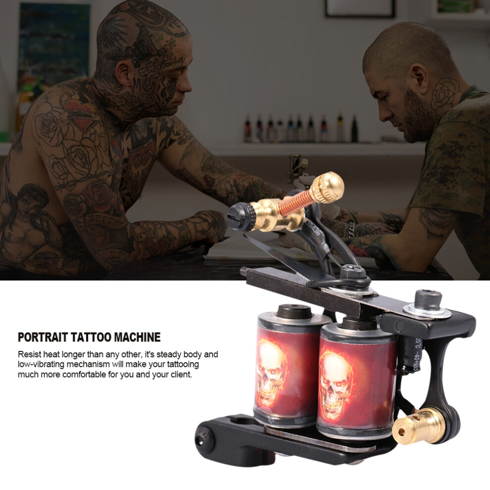 Durable 10 Coil Tattoo Gun - Cast Iron Ideal for Liners & Shaders