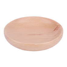 Pratos decorativos elegantes de madeira, travessas lisas de madeira para alimentos, pratos de salada de madeira ideais para presentear, pratos de