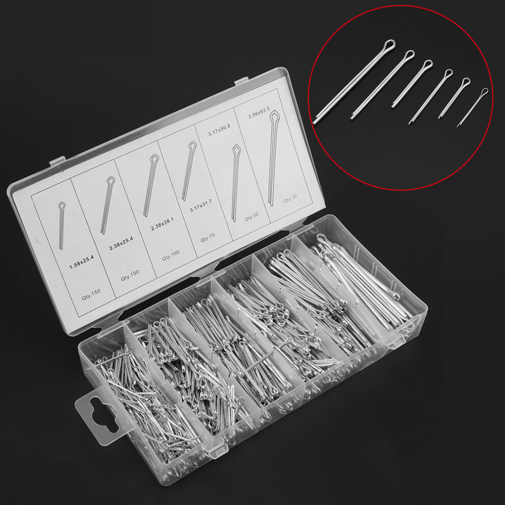 Cotter Pin Set 555Pc Mechanical Hitch Hair Tractor Fasteners With Case 4981362912483