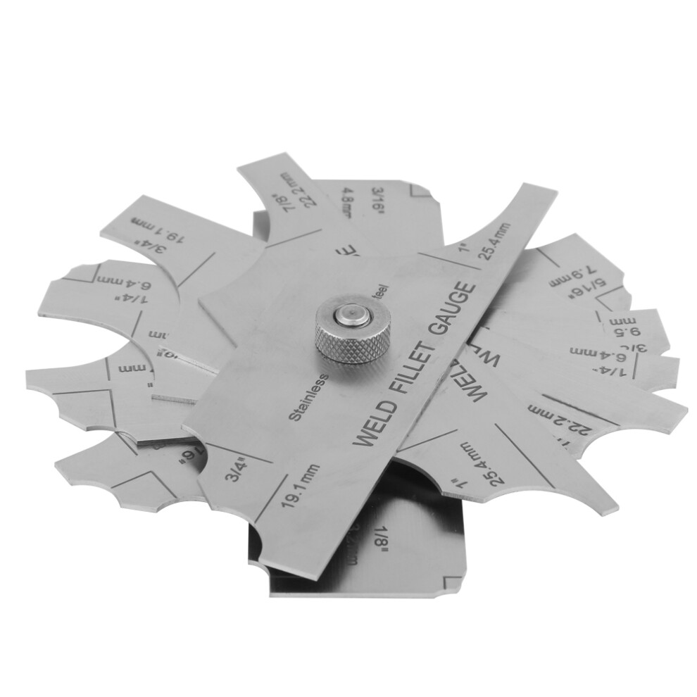 Fillet Weld Inspection Gauge - Stainless Steel Inch & Metric Sizes 4911362912961