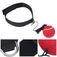 Boxing Reflex Ball with Headband for Training & Stress Relief, Red & Black