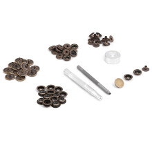 Bronze Snap Button Fastener 3pcs Tool Set for Leather Jacket Repair