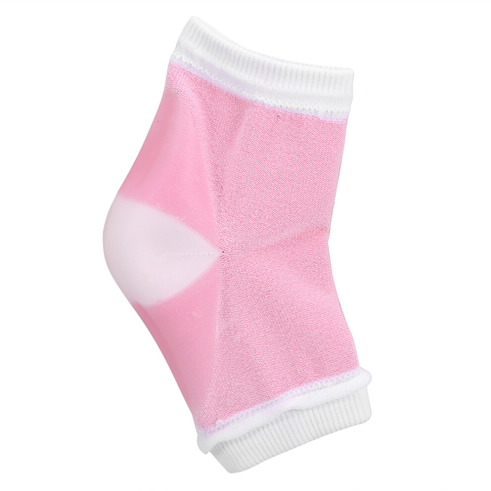 Pink Moisturising Gel Spa Heel Socks, 2Pcs Open Toe Foot Care