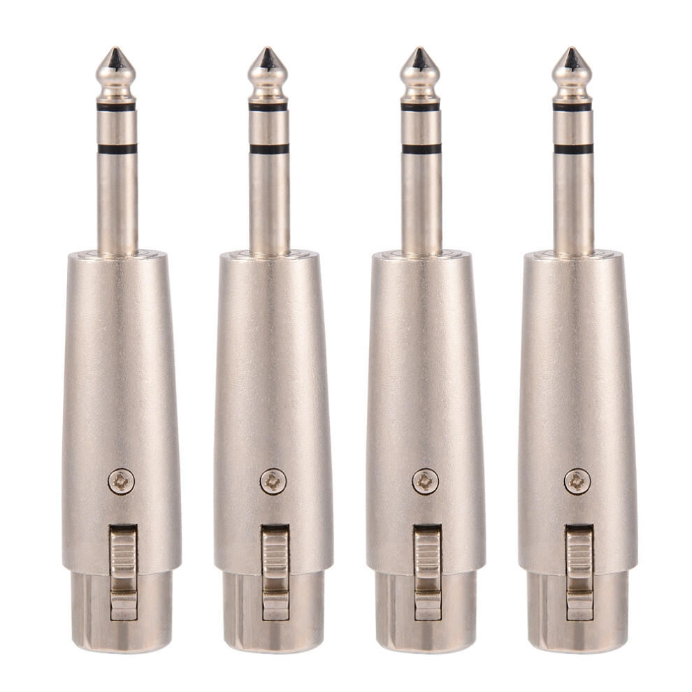 Professional Audio Adapter 4 Pack Xlr Female To 6.35Mm Stereo For Microphones 6901362915749