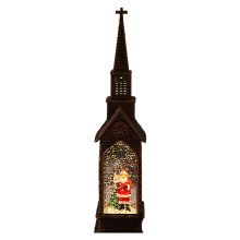 Santa Church Light Decoration Weather Resistant Plastic-1