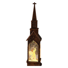 Church Santa Water Lantern Multiple Holiday Plastic-4