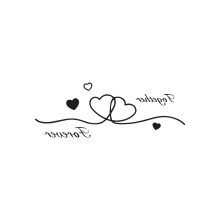 Valentines Day Wall Sticker Adhesive Black Holding Hand Heart-2