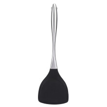 Espátula de silicone resistente ao calor para panelas antiaderentes. A cabeça flexível garante segurança e conforto. Utensílio de cozinha de